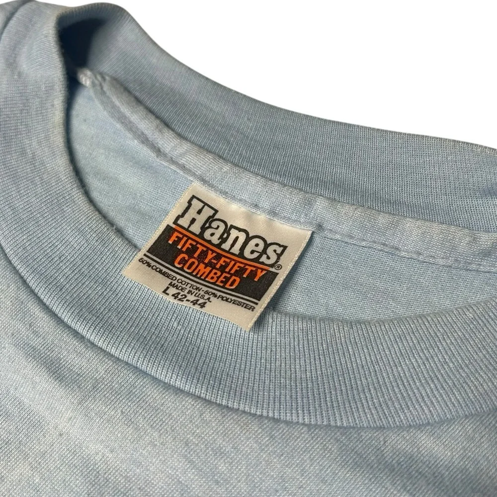 Vintage Seattleites Don't Tan They Rust Hanes 50/50 Graphic Tee USA Large